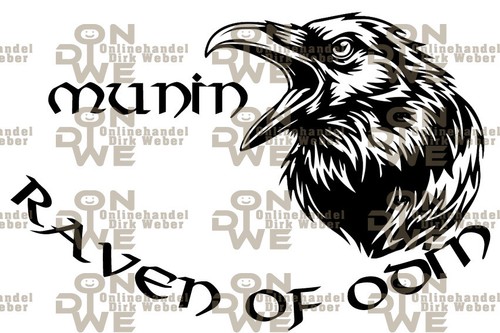 Aufkleber munin klein - "munin",