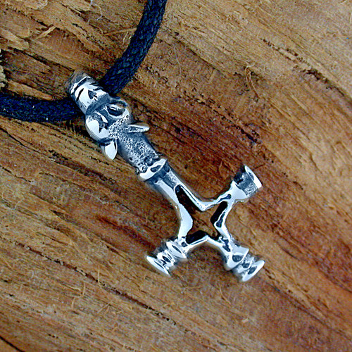 925 silber kleines wolfskreuz - silber,