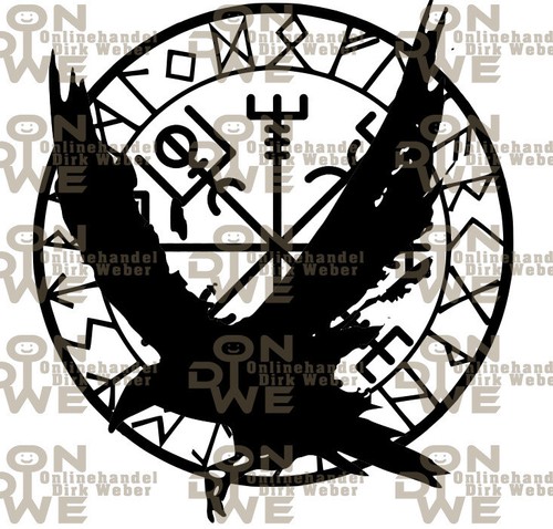 Aufkleber vegvisir raven - aufkleber, raven"