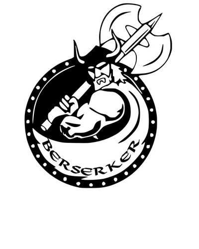 Aufkleber berserker klein - aufkleber, "berserker"